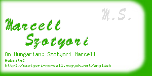 marcell szotyori business card